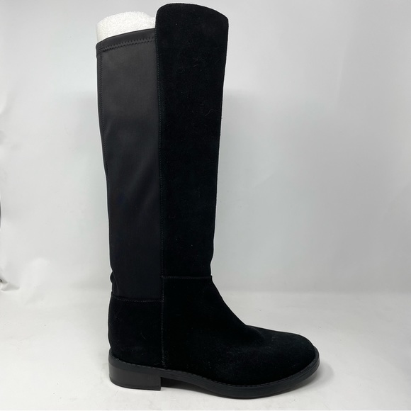 Blondo Shoes Blondo Ellie Black Waterproof Suede Stretch Tall Classic Riding Boots Womens 75
